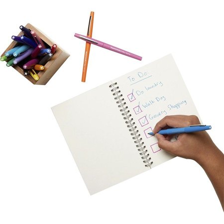 Paper Mate Flair Pen, Point Guard Tip, Medium Pt, PE Barrel/Ink PK PAP8450152